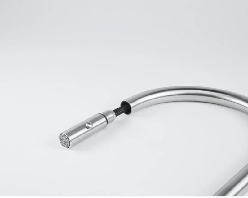 Franke Rubinetto da cucina Eos Neo con beccuccio estraibile completo di testina spruzzatrice in acciaio inossidabile 115.0590.045