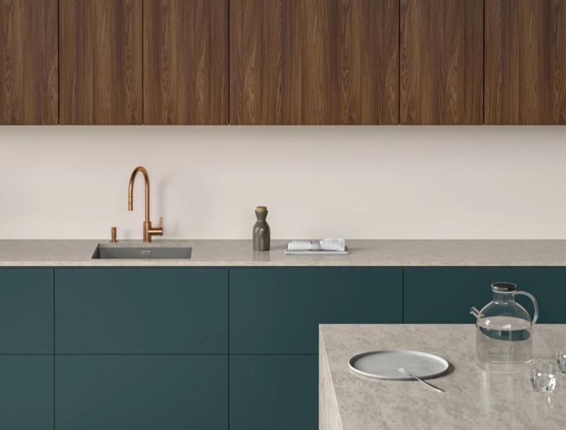 Franke Rubinetto da cucina Eos Neo con beccuccio e spruzzatore estraibile PVD Rame 115.0628.254