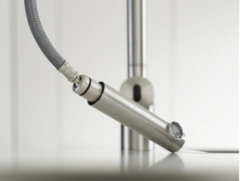 Franke Rubinetto da cucina con sensore in acciaio inossidabile spazzolato Atlas Neo con beccuccio estraibile inox 115.0625.523