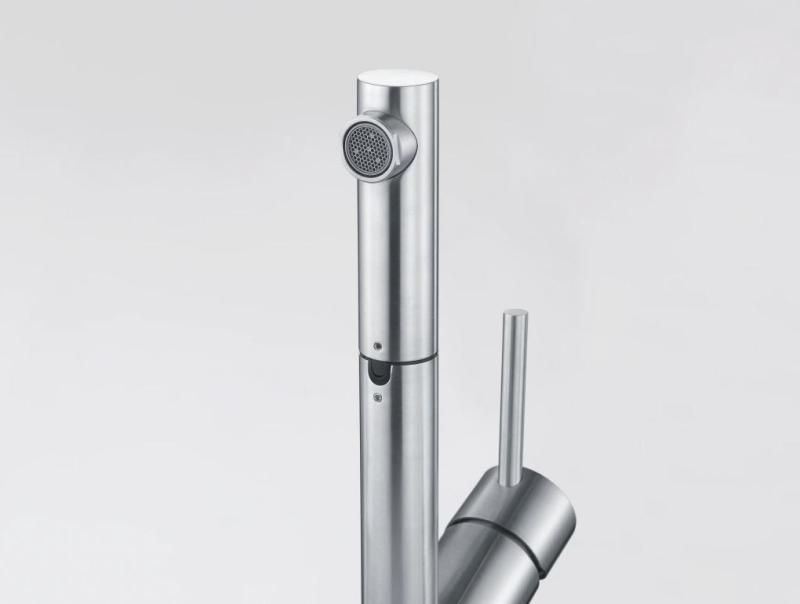 Franke Orbit rubinetto cucina basso in acciaio inossidabile massiccio con beccuccio estraibile inox 115.0569.461