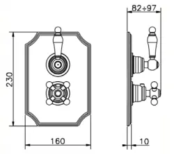 PB classico termostato incasso con valvola deviatrice cromato 1208953839