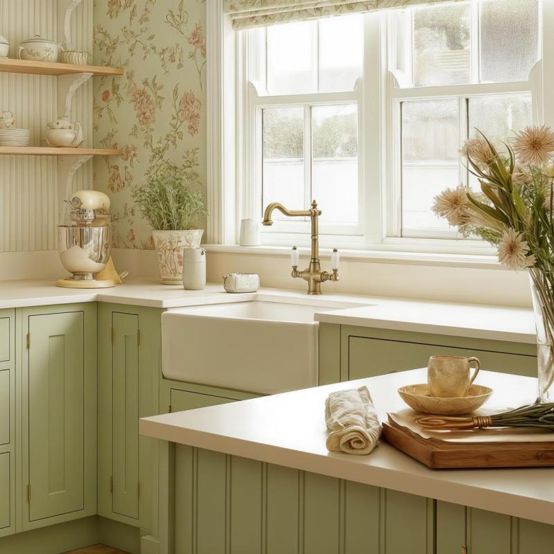 PB Rubinetto classico nostalgico da cucina Bronzo con leve bianche 1208953913