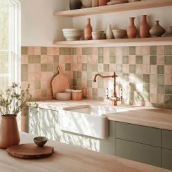 PB Rubinetto da cucina rurale classico nostalgico Rame con manopole bianche 1208953914