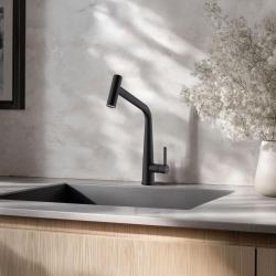 Franke Icon Rubinetto da cucina nero opaco con beccuccio girevole 115.0625.190