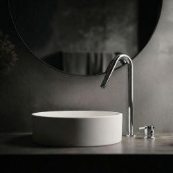 Waterevolution Flow Miscelatore per lavabo a 2 fori cromato con beccuccio alto a V 120mm T1122V01