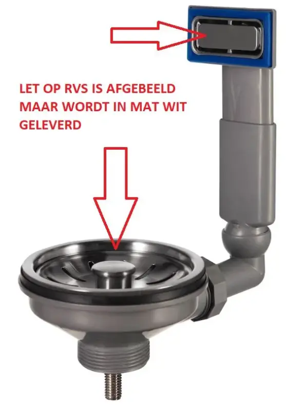 Lorreine Piletta per lavello  bianco opaco con troppopieno 1208954014