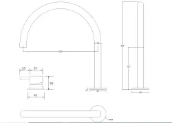 Waterevolution Flow Rubinetto lavabo a 2 fori PVD Gun Metal T1121UGME