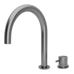 Waterevolution Flow Rubinetto lavabo a 2 fori PVD Gun Metal T1121UGME