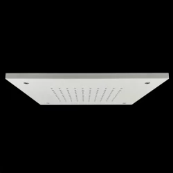 SB Rubinetterie doccia a soffitto quadrata da incasso in corian solido bianco opaco 30 cm 1208954082