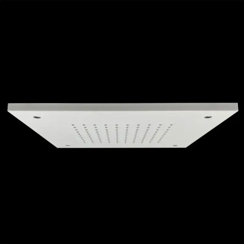 SB Rubinetterie doccia a soffitto quadrata da incasso in corian solido bianco opaco 30 cm 1208954082