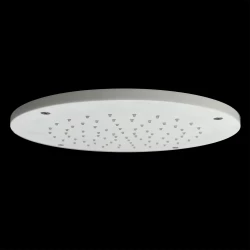 SB Rubinetterie, doccia a soffitto rotonda incassata in corian solido bianco opaco, con testa doccia da 25 cm. 1208954085