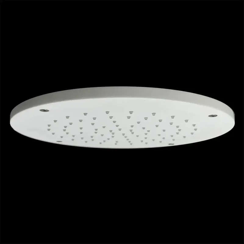 SB Rubinetterie, doccia a soffitto rotonda incassata in corian solido bianco opaco, con testa doccia da 25 cm. 1208954085