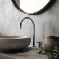 Waterevolution Flow Miscelatore per lavabo a 2 fori cromo con beccuccio basso a U da 200 mm T1122U01