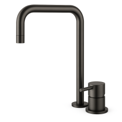 Waterevolution Flow Miscelatore per lavabo a 2 fori con beccuccio alto 222 PVD Gun Metal T122HGME
