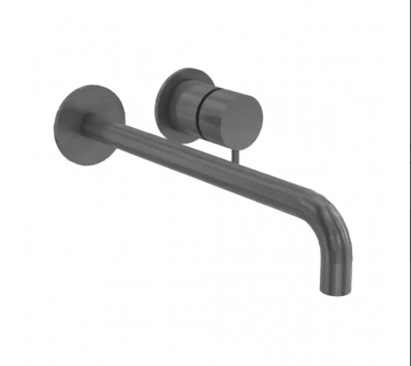 Waterevolution Flow Rubinetto lavabo da incasso PVD Gun Metal con bocca 10 cm T116BME-10