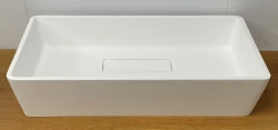 Solid-S City Lavabo da appoggio, bianco opaco, 62x32 cm, con scarico nascosto 1208954250