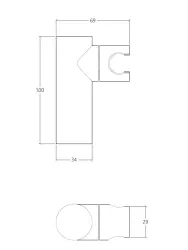 Waterevolution Flow Supporto per doccetta regolabile rame spazzolato PVD T1623CPE