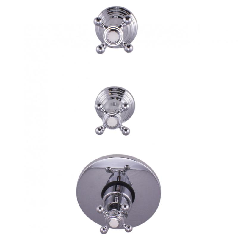 PB Classic termostato doccia da incasso nostalgico con 2 rubinetti di arresto cromati