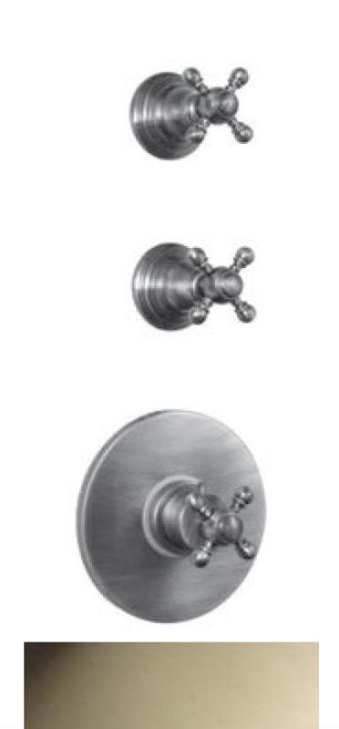 PB Classic termostato doccia da incasso nostalgico con 2 rubinetti di arresto effetto acciaio inox