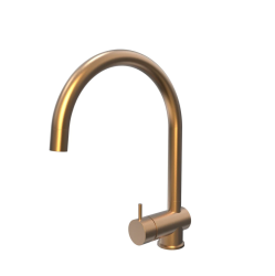 Rubinetto da cucina Watervolution Flow in rame spazzolato PVD con bocca estraibile T155CPE