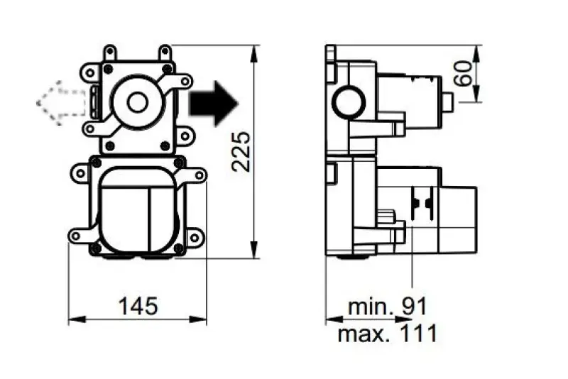 SB 316 AESTHETICS Round Miscelatore termostatico ad incasso con 1 uscita / rubinetto d'arresto completamente in acciaio inossidabile 1208954889