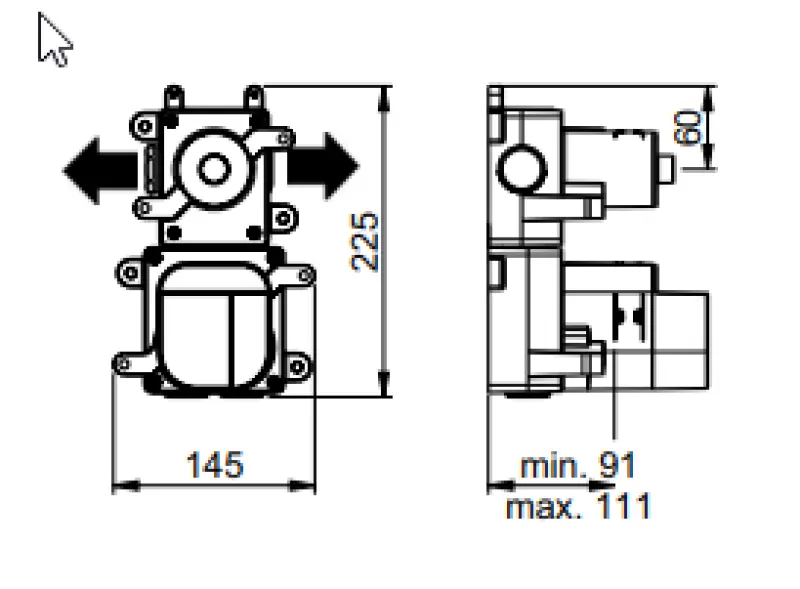 SB 316 AESTHETICS Round Miscelatore termostatico ad incasso con 2 uscite / rubinetto d'arresto PVD oro spazzolato 1208954908