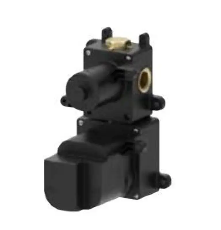 SB 316 AESTHETICS Round Miscelatore termostatico ad incasso con 2 uscite / rubinetto d'arresto PVD gun metal spazzolato 1208954918