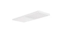 Doccia a soffitto Tres Parete 21x55 cm Angoli Rotondi Bianco Opaco 29990307BM