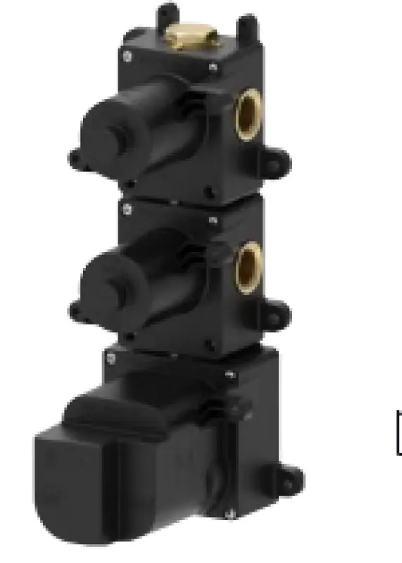 SB AESTHETICS Round Miscelatore termostatico a incasso con 4 uscite / 2x rubinetti di arresto Cromo 1208954960