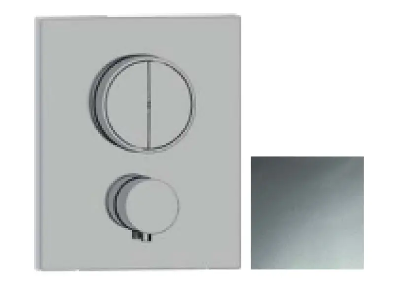 SB Push Square Miscelatore termostatico a incasso con deviatore a pulsante e regolatore di volume Cromo 1208955122