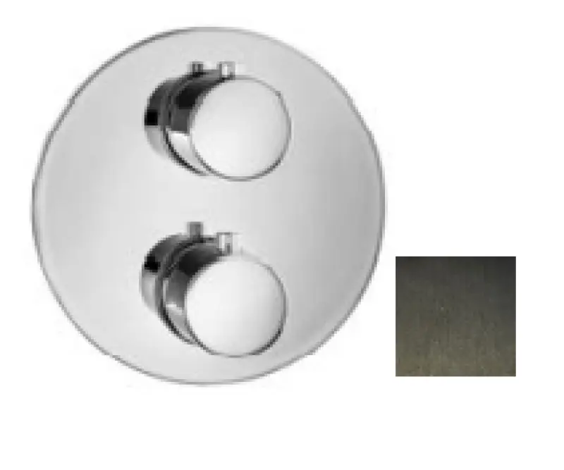 SB Universale Round Miscelatore termostatico da incasso con 2 uscite PVD gun metal 1208955168