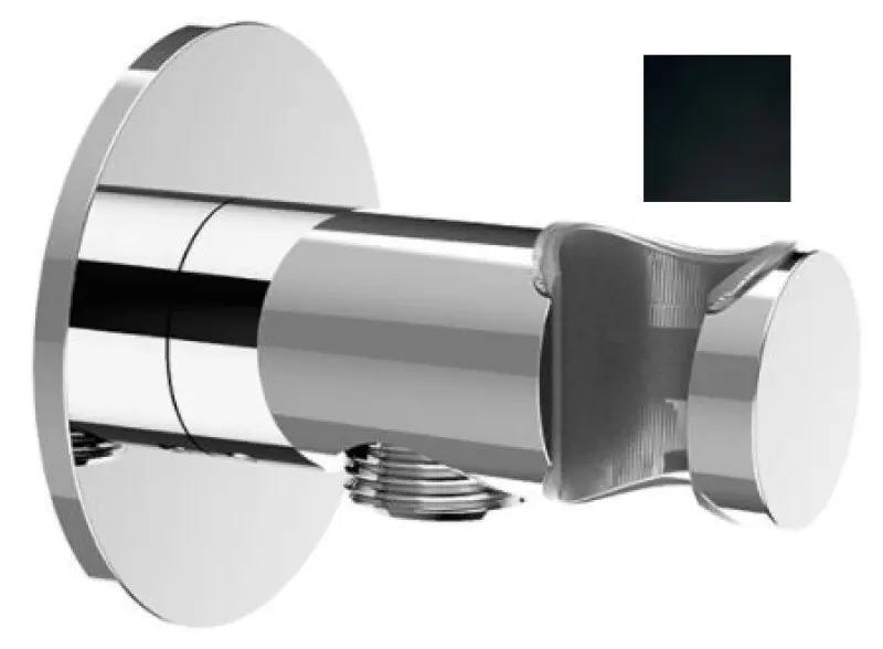 SB Rubinetterie Universale Gancio di sospensione per doccetta con pressa d'acqua nero opaco 1208955198