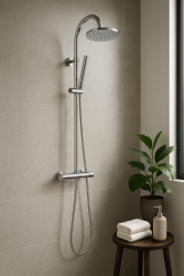 Aquadesign Orly set doccia termostatico con doccia a pioggia cromata