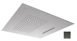SB Square 316 Doccia a pioggia incassata con cascata 50x50cm soffione doccia a soffitto in PVD gun metal 1208955320