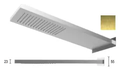 SB Square 316 Doccia a pioggia con attacco a parete doccia a soffitto PVD oro 1208955334