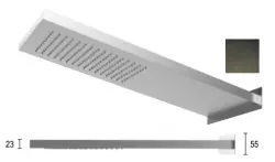 SB Square 316 Doccia a pioggia con attacco a parete soffione PVD gun metal 1208955335