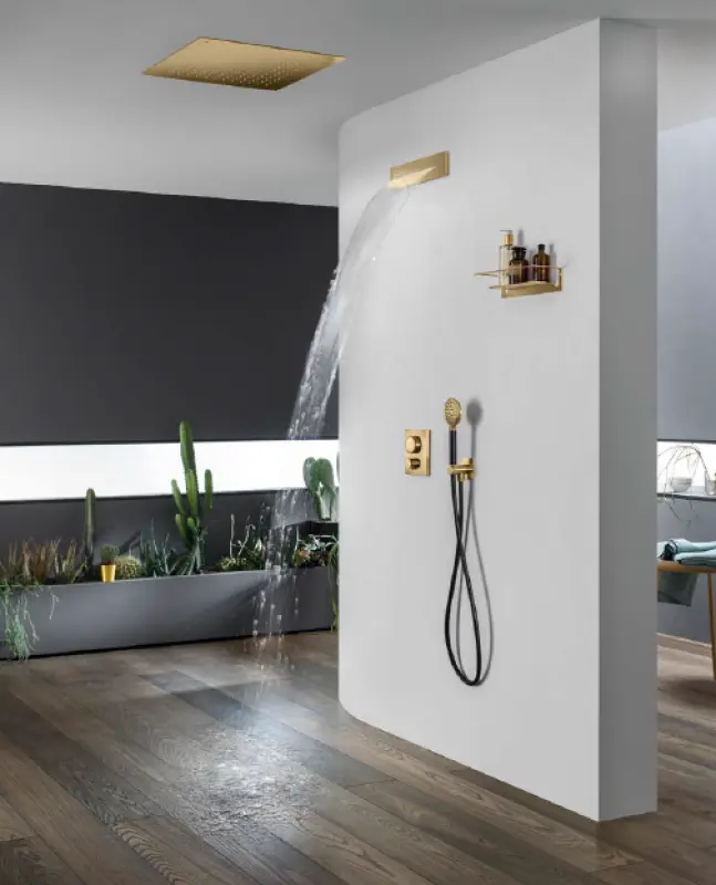 SB 316 Cascata vasca da bagno con uscita a incasso in PVD gun metal 1208955341