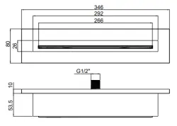SB Cascata 316 miscelatore da bagno a parete in acciaio inossidabile completo 1208955342