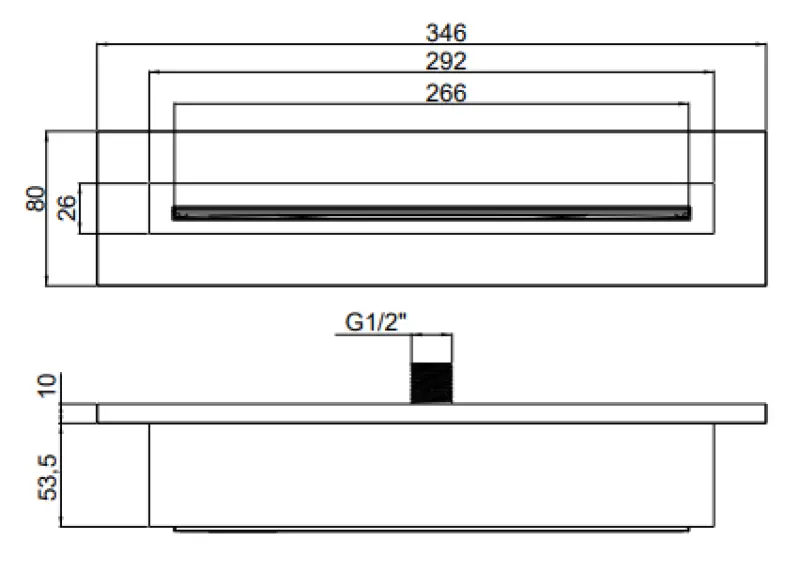 SB Cascata 316 miscelatore da bagno a parete in acciaio inossidabile completo 1208955342