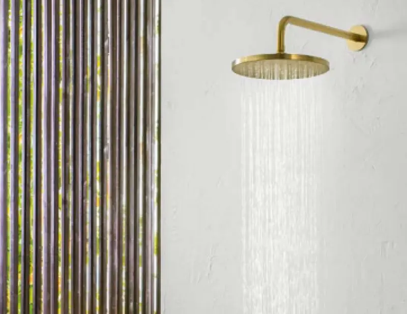 Doccia a pioggia SB Round 316, doccetta a soffitto 30cm, placcatura in oro PVD, 1208955345.