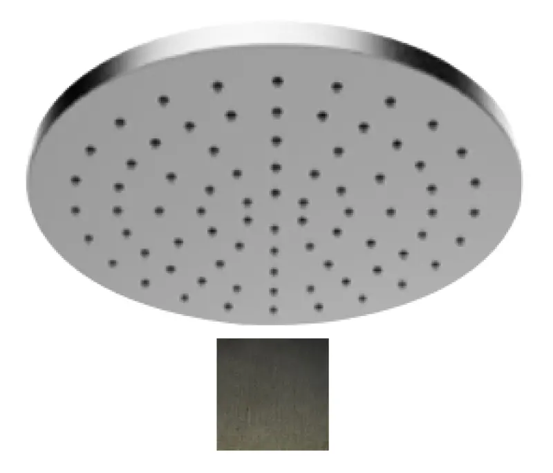 Doccia a soffitto rotonda SB Round 316, testina doccia 25cm, finitura gun metal PVD 1208955349.
