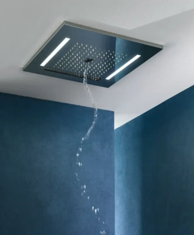 Doccia incassata SB Wire-Twist con illuminazione cromoterapia bianco opaco 1208955379