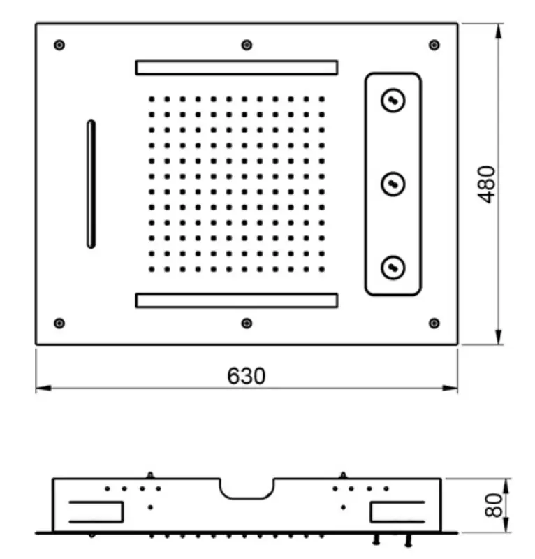 SB Spin Tentazione Cromoterapia Doccia a soffitto incasso bianco opaco 1208955417
