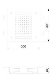 SB Easy Cromoterapia Doccia a soffitto incasso 30x30cm PVD Rame 1208955430