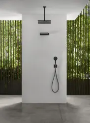 Doccia a soffitto Eco Air con risparmio idrico quadrata in cromo 25x25cm 1208955530 by SB Rubinetterie.