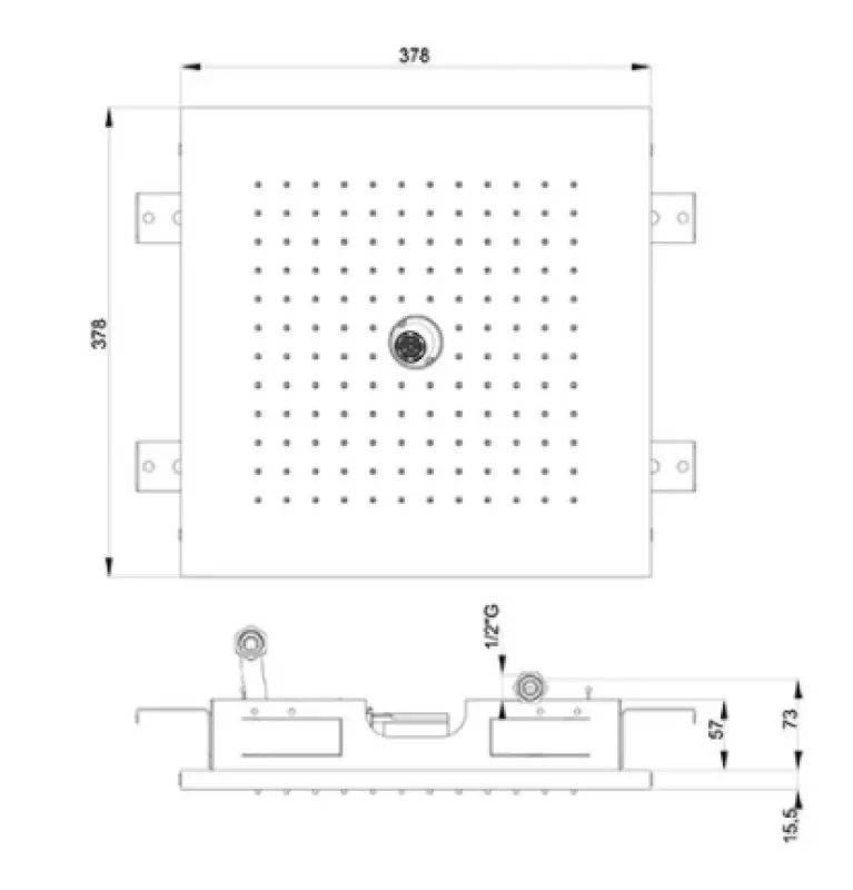 SB doccia a pioggia a incasso con getto a spirale 38cm quadrato interamente in acciaio inossidabile 1208955626