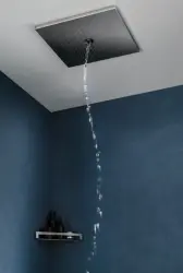 Doccia a pioggia SB con getto a spirale 38cm quadra nera opaca 1208955628