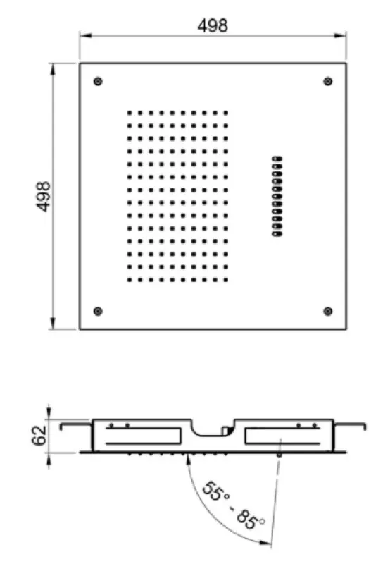 SB Wave Tentazione Doccia a pioggia incasso 2-getti PVD Rame 1208955685