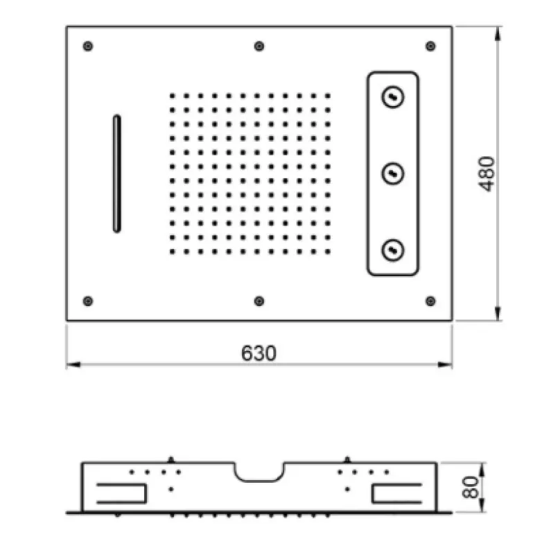 SB Spin Tentazione Doccia a soffitto a incasso 3-getti PVD Gun Metal 1208955691