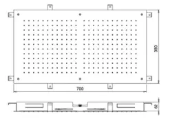 SB Tentazione Doccia a pioggia a incasso rettangolare 700x380mm Bianco Opaco 1208955702